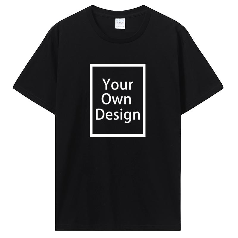 Custom Cotton Customized Print Short Sleeve T Shirt Summer Tops Tees DIY Your Like Photo Or Logo Cotton T-shirt Men Clothing