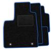 [Blm]Ja010 Blue - Set Of Velour Floor Mats To Fit Jaguar F-Pace 2016- - Blue Trim