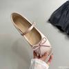 Spring Newincreasing Bow Bow Shallow Mouth Satin Outer Wear Comfortable Single Shoes Fashionable Daily Casual Flat Shoes
