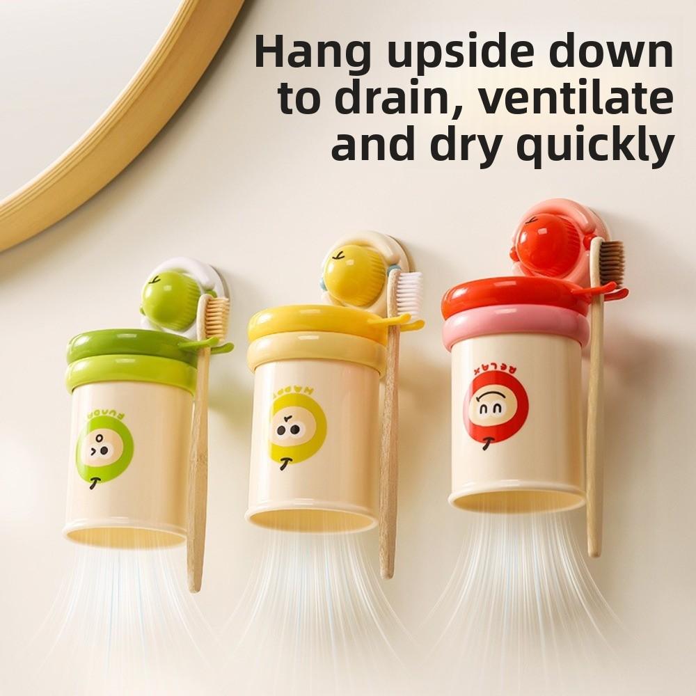 Cartoon Wall-Mounted Holder Detachable Magnetic Mouthwash Cup  Kitchen