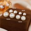 Perfectly Round Pearl Sterling Silver Stud Earrings with Colorful Retro Hong Kong Style and Big Light Bulb Design