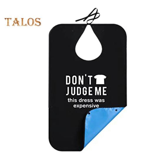 

Водонепроницаемые нагрудники для взрослых мужчин с улавливателем крошек со смешным текстом, черные, легко моющиеся, легкие, для защиты одежды во время еды B