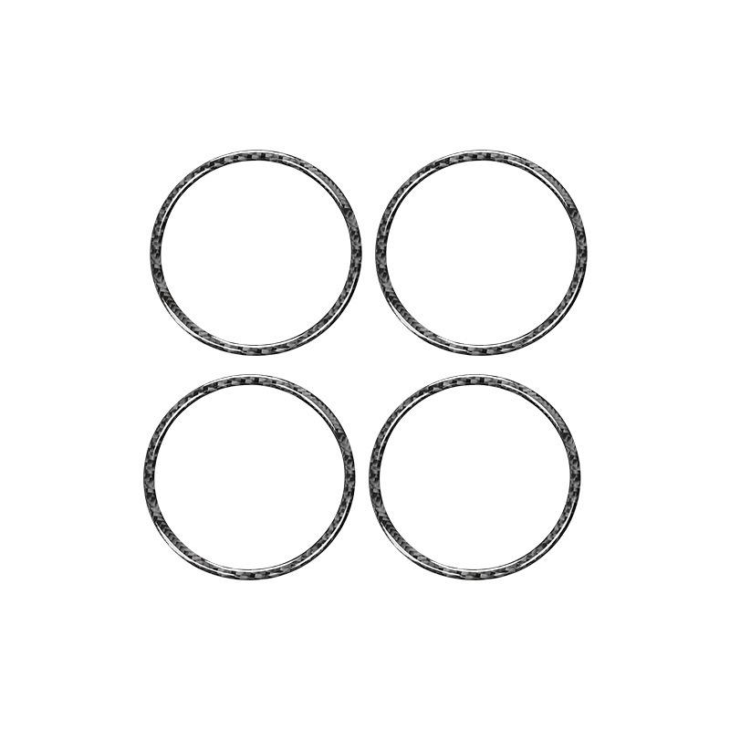 Carbon Fiber Car Door Horn Speaker Panel Frame Decoration Sticker For Mercedes Benz 2016- C Class GLC W205 Interior Parts