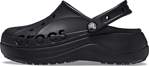 Crocs Women s Baya Platform Clog Sandals, Black, Size 23cm