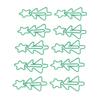 100 Pcs Shaped Paper Clips Green Christmas Tree Shape Metal Electroplating Process Portable Office C