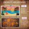 D FlatPunta Cana Dominican Republic Metal Wall ArtRetro Caribbean Beach Sign with Palm TreesDurable Tropical Decor for Home