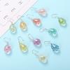 Original Hand-Wound Water Drop Dried Flower Specimen Earrings Qingren, Student Gift E88