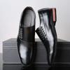 Men Plus Size Business Leather Shoes with Side Straps for Casual and Fashionable Men Leather Casual Shoes