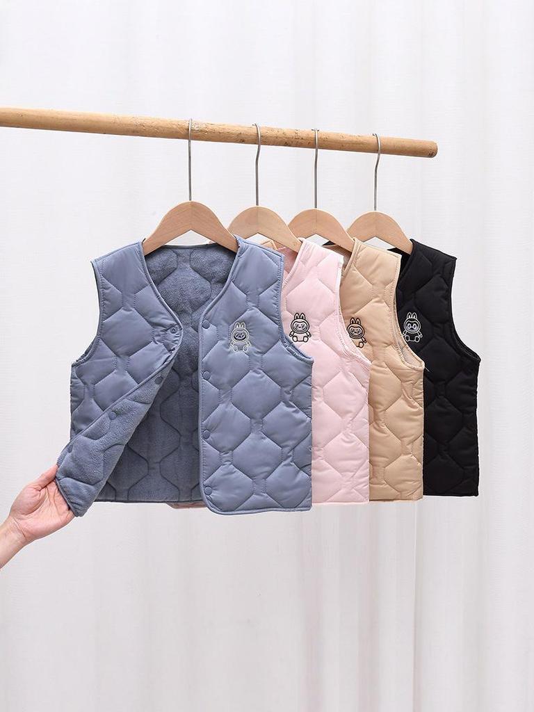 Children's Trendy Cotton Down Vest - Autumn & Winter Sleeveless Jacket for Boys & Girls
