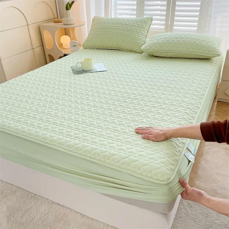 New Class a Waterproof Quilted Fitted Sheet Three-Piece Antibacterial Septate Mattress Protective Cover