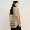 Elva's Island Women's Retro Brushed Plaid Long Sleeve Shirt