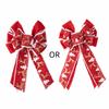 1 Piece of Red Christmas Wreath, Bow, Outdoor Decoration, Velvet Sequins,reindeer Bow,  Outdoor Use During the Christmas Holiday