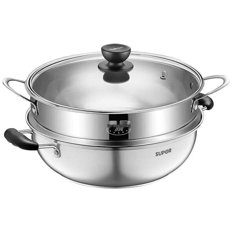 Supor 304 Stainless Steel 30cm Multi-purpose Pot