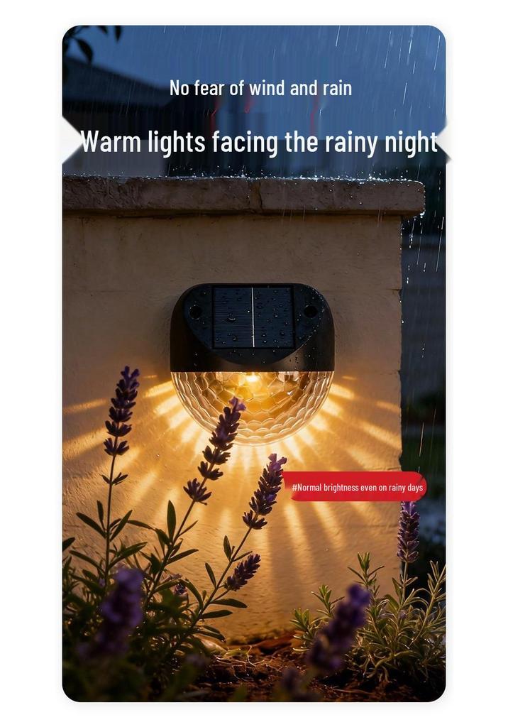Waterproof Outdoor Solar Wall Lamp for Garden and Exterior Walls