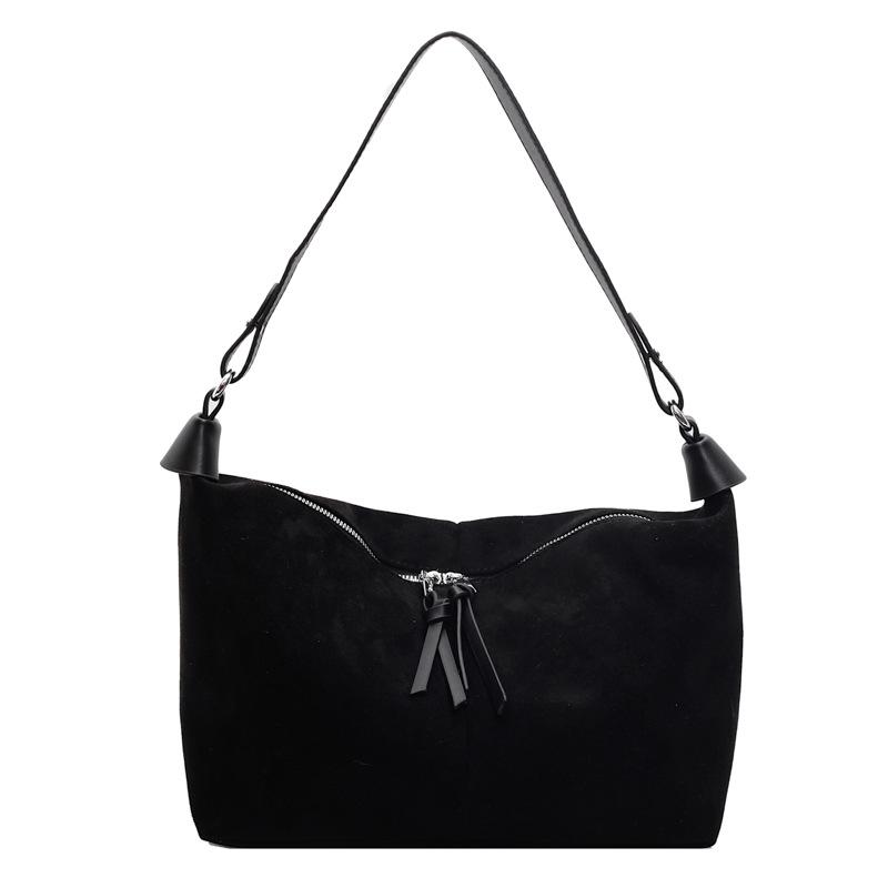 Autumn and winter pu bag women's new autumn and winter tide popular solid color shoulder bag casual large capacity commuter tote bag