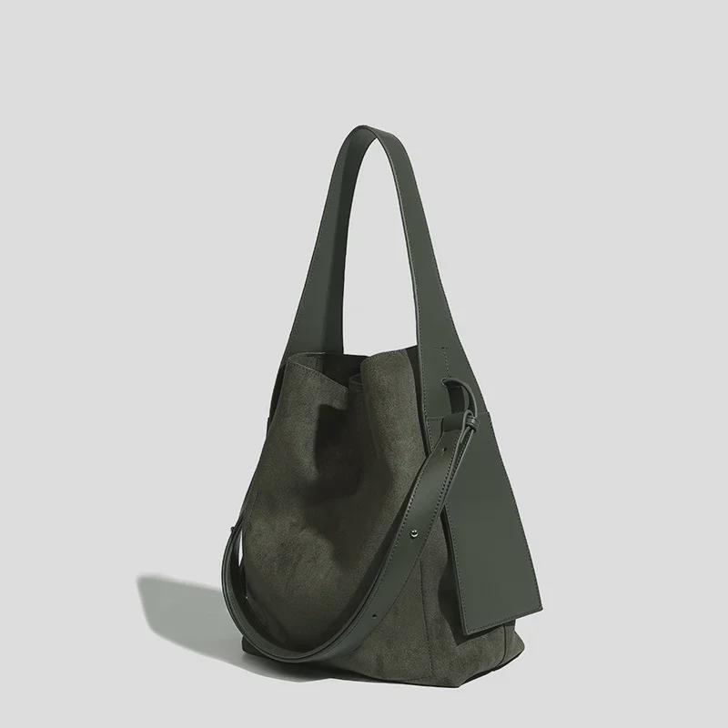 

Женская однотонная сумка-тоут большой вместимости 27*21*31 cm коричневый