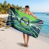 Seattle Seahawks Personalisierbares Namens-Text Strandtuch, Weiches Saugfähiges Handtuch Strand Pool Reise Persönliches Geschenk
