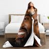 Warm Soft Blankets Camping Kanye West Meme Throw Blanket  Flannel Bedspread For Couch Chair Sofa Bed Street Trend Sofa Bed Cover