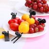18PCS Mini Black Cat Fruit Fork Creative Dessert Fork Cartoon Fruit Toothpick  Kids