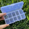 Rectangle Plastic Jewelry Box Compartment Storage Box Case Jewelry Earring Bead Craft Display Container Organizer