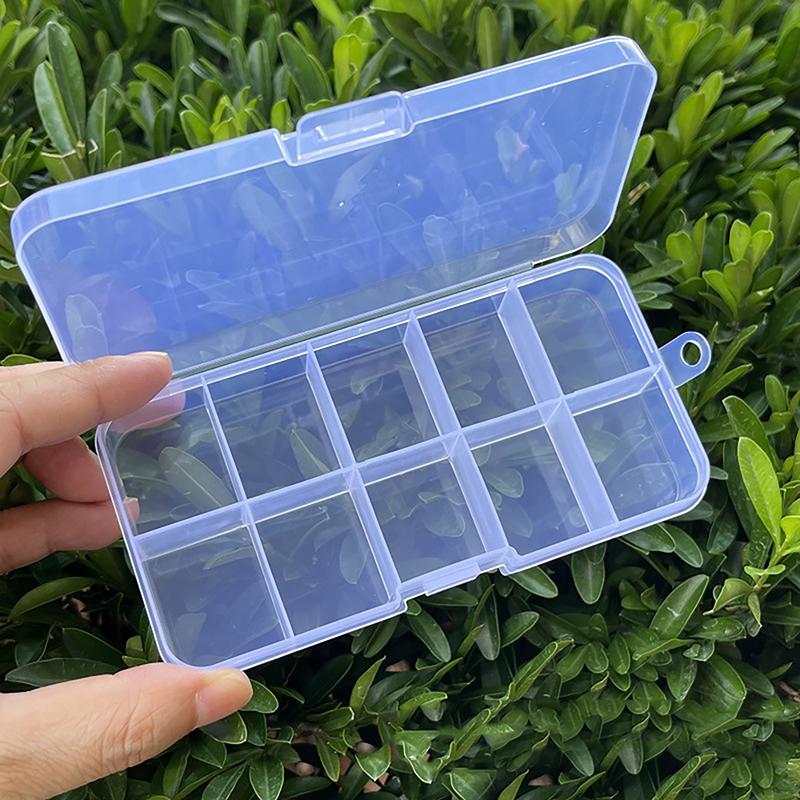 Rectangle Plastic Jewelry Box Compartment Storage Box Case Jewelry Earring Bead Craft Display Container Organizer