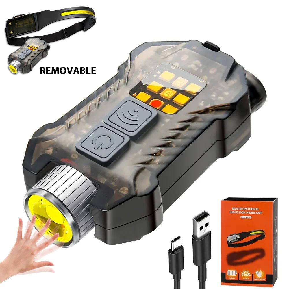 KDULIT XW005 LED MINI Flashlight Multi-function Rechargable Portable EDC Torch with Tail Magnet UV Light Outdoor Camping Lantern