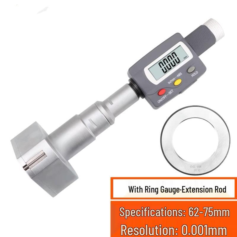 High Precision Three-Point Inside Micrometer, 0.001mm Accuracy for Inner Holes