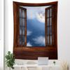 Τρισδιάστατο Παράθυρο Φύση Σκηνικό Ταπισερί τοίχου Κρεμαστό Κουρτίνα για Διακόσμηση Σαλόνι Υπνοδωματίου