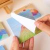 High-Value Ins-Style Oil Painting Sticky Notes, Attachable Message Cards for University/High School, Cute Sticky Notes