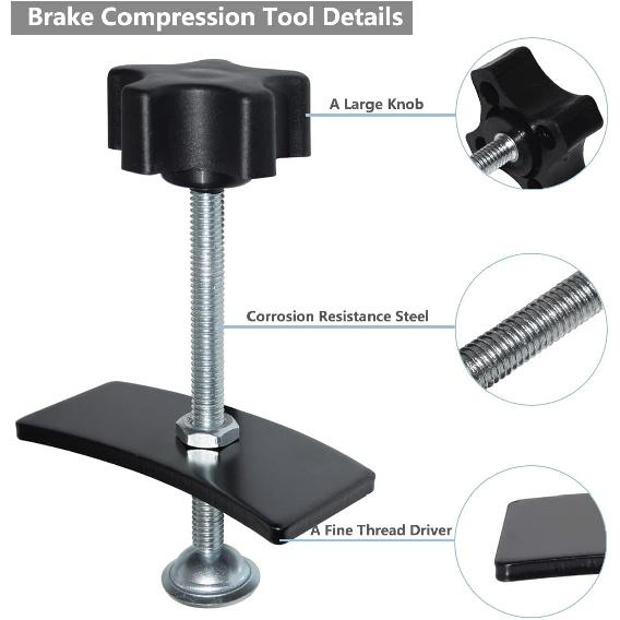 Disc Brake Pad Spreader Tool Caliper Piston Pusher Tool Inner Brake Pad Pistons Compressor
