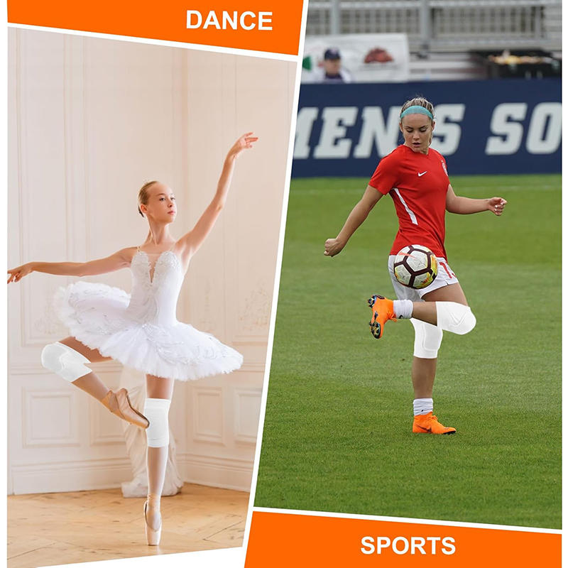 1Pair Unisex Soft Breathable Sports Dance Knee Pads Sports Volleyball Anti-collision Knee Brace Workout Running