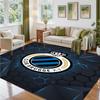 Club Brugge FC Design Crystal Velvet Rug Soft Decorative Mat for Bedroom Entrance