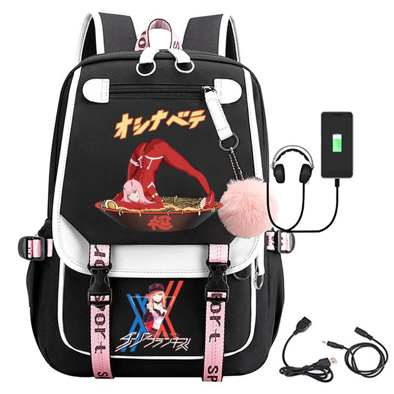 Large Capacity Schoolbag with Shoulder Strap; Student Three-piece Pencil Case Set