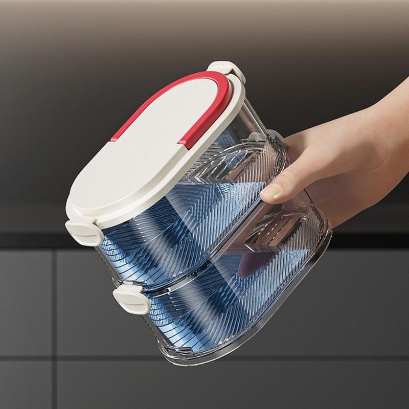 Clear Plastic Kitchen Storage Box With Clear View For Easy Access Modularized Stackable Designs To Saving Space Organize Efficiently