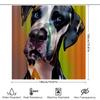 Creative Watercolor Dog Bathing Room Decor Shower Curtain Waterproof Bathroom Home Decoration Wall Hanging Art Print In Blue Bla
