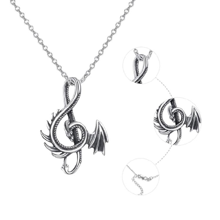 Alloy Pendant Necklaces Dragon Pendant Necklaces Dragon Shaped Alloy Material