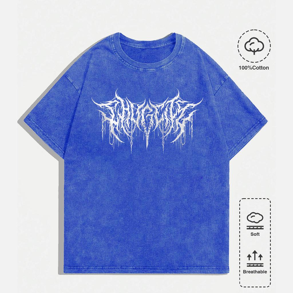 Men's Graphic Tees Shirt Unisex Cotton Oversized T-Shirt Short Sleeve Vintage Streetwear Casual Tee Top