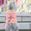 Warm Fur Puppy Dog Harness Leash Cute Bowknot Dogs Cat Harnesses Padded Pet Vest With Matching Lead Rope For Dogs Cats Winter