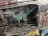 Movable Dinosaur Toy: Pterodactyl, Triceratops, & Tyrannosaurus Models with Open Mouth
