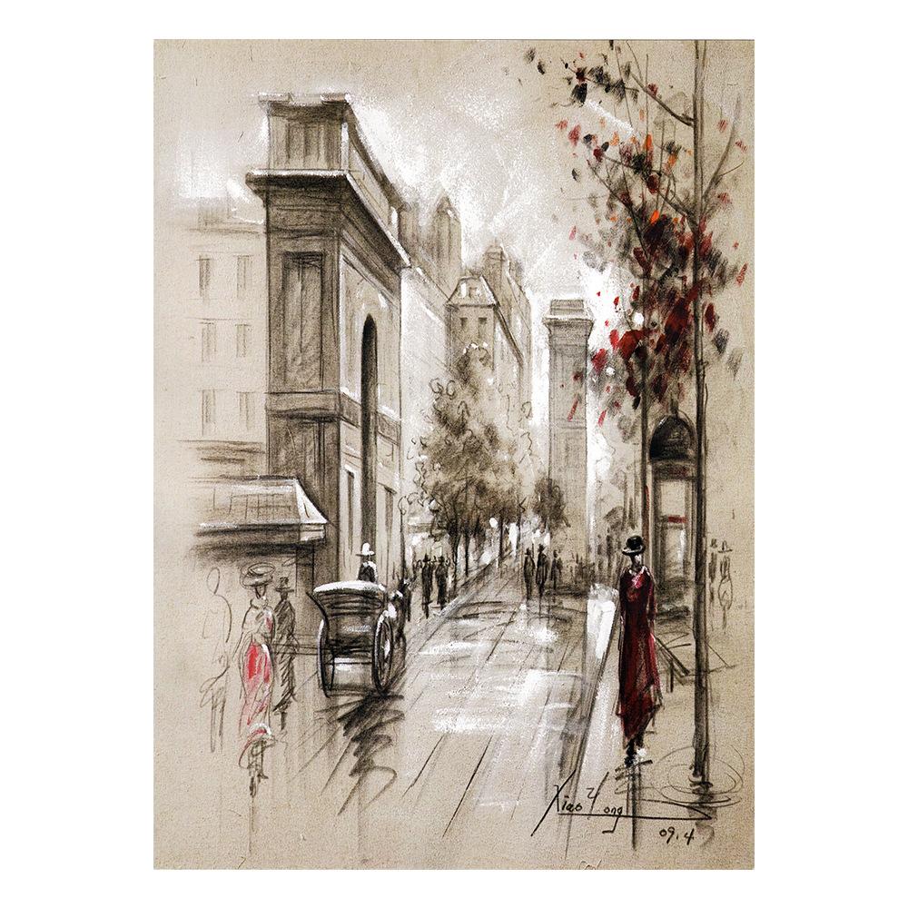 

Картини на полотні Домашній декор HD Друк Плакати Абстрактні пейзажі вулиць міста Картинки для вітальні Настінне мистецтво Безрамне ядро 50x70cm