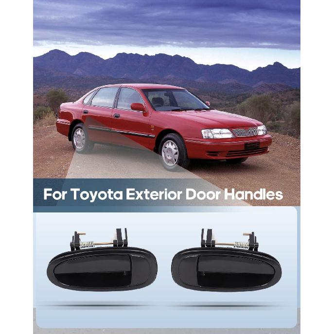 ECCPP Außentürgriffe 1996-1999 für Toyota für Avalon Äußere Ersatz-Hintertürgriffe Fahrerseite Links Beifahrerseite Rechts 2 Stück Schwarz 69240AC010C0,