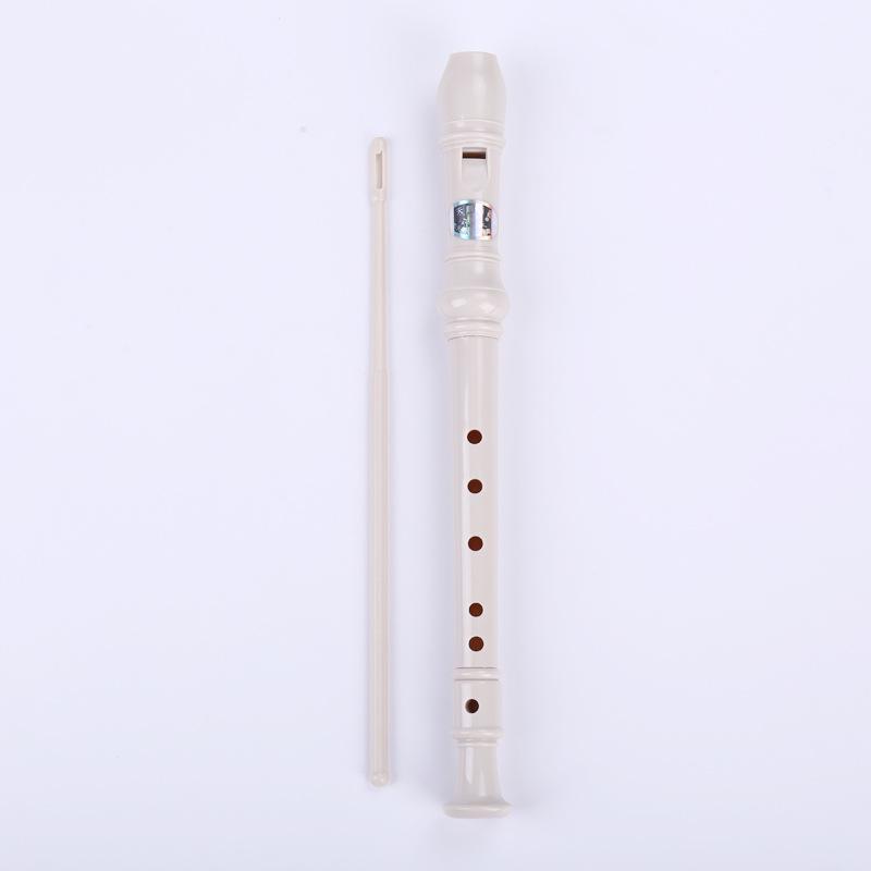 Swan ABS German Soprano Recorder for Students, 6/8-Hole, White Flute