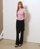 GENERALIDEA Acetate Round Neck T-Shirt [Pink] / Gf2Lts509