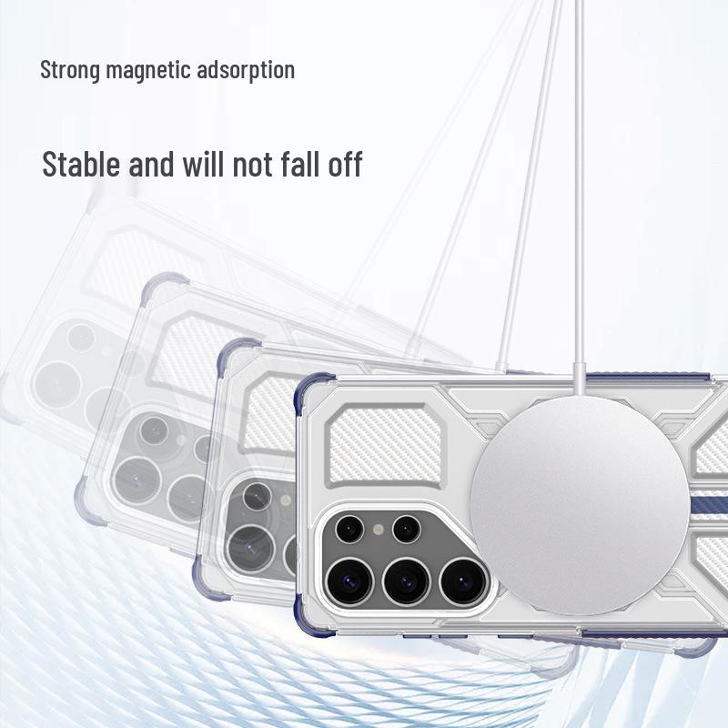 Compatible Samsung S25 ULTRA/S25 EDGE Magnetic Transparent Airbag Anti-fall Case
