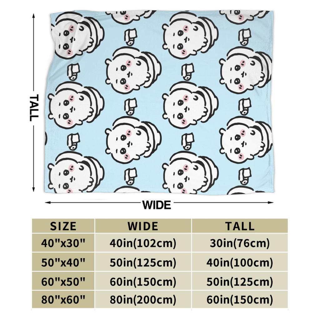 Chiikawa auf dem Töpfchen Hachiware Usagi Kackendes Meme Decken Fleece Druck Dünne Überwurfdecken für Sofa Outdoor Teppich Stück