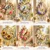 Stained Glass Style Suncatchers Acrylic Flower Bird/Butterfly Crystal Sun Catcher Decorative Hanging Ornament for Window Living Catcher Room Bedroom