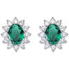 Boucles d'oreilles - Amen - Royal - Argent 925 - Zircons blancs et verts - Collection Lady