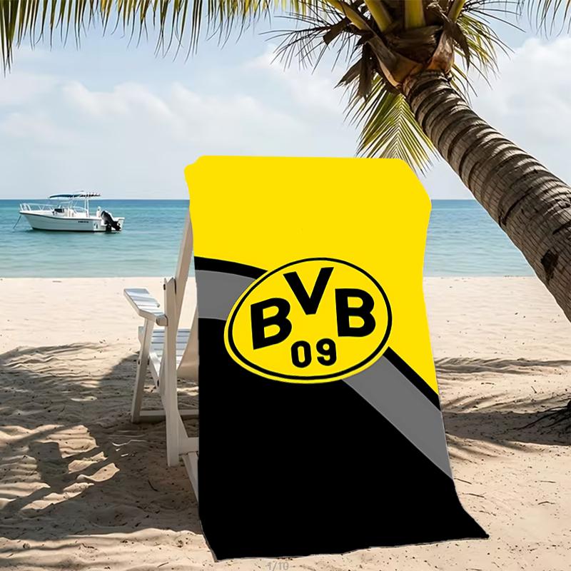 Beach Towel with Borussia Dortmund Pattern - Soft,absorbent,machine Washable Lightweight&Modern,swimming,Travel Essentials