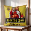 HHERTOG JANS Cushion Cover Natural Linen Organic Fabric DoubleSided Printing Couch Pillow Covers Home Decor