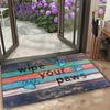 Carpet Pet Paw Print Mat Wipe Your Paws Rug Rustic Style Door Mat Entrance Floor Mat Home Decoration Indoor Outdoor Use Fashion